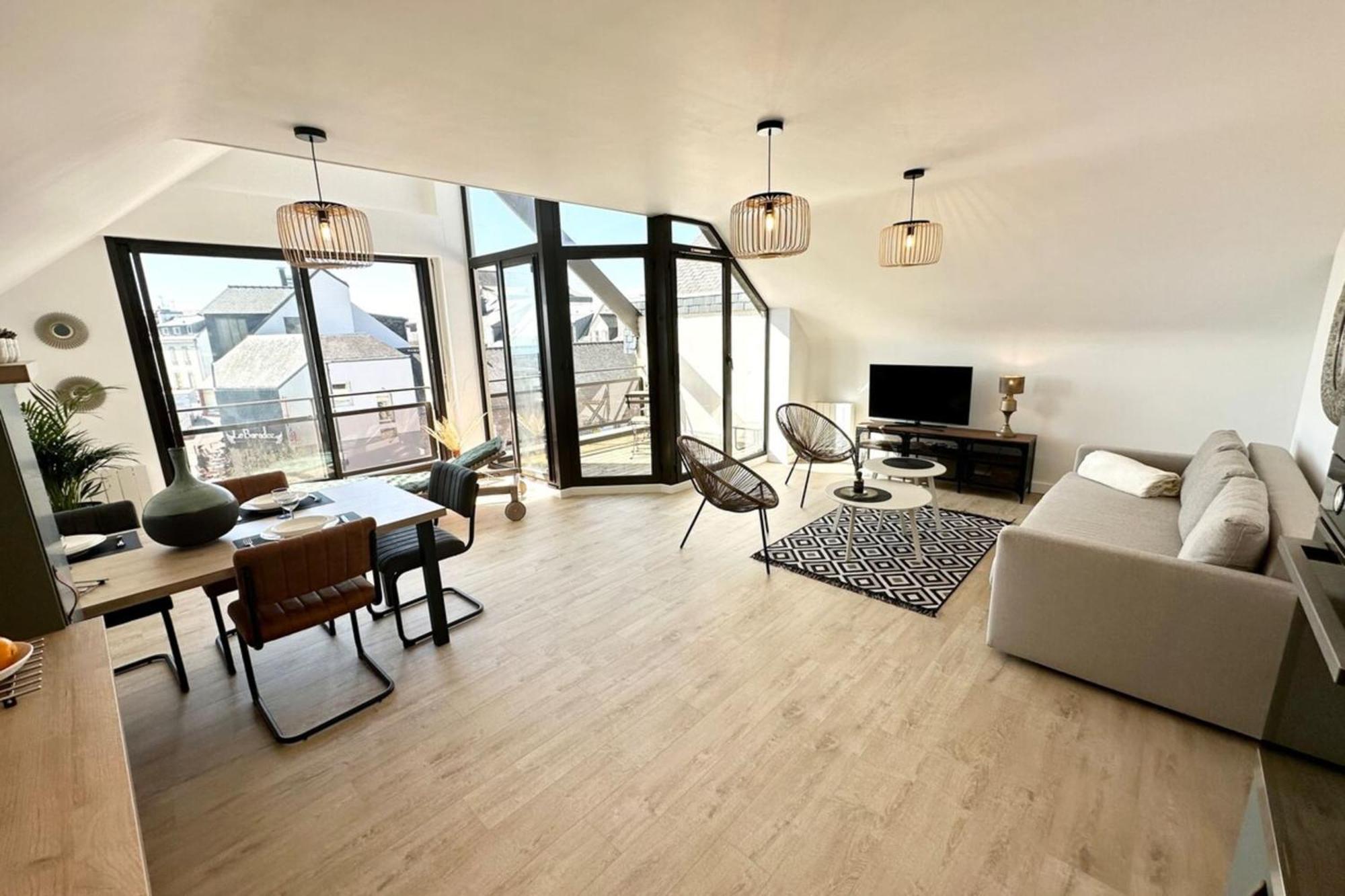 T2 Neuf Top Cocooning Terrasse - Face A La Mer Ploemeur Exterior foto