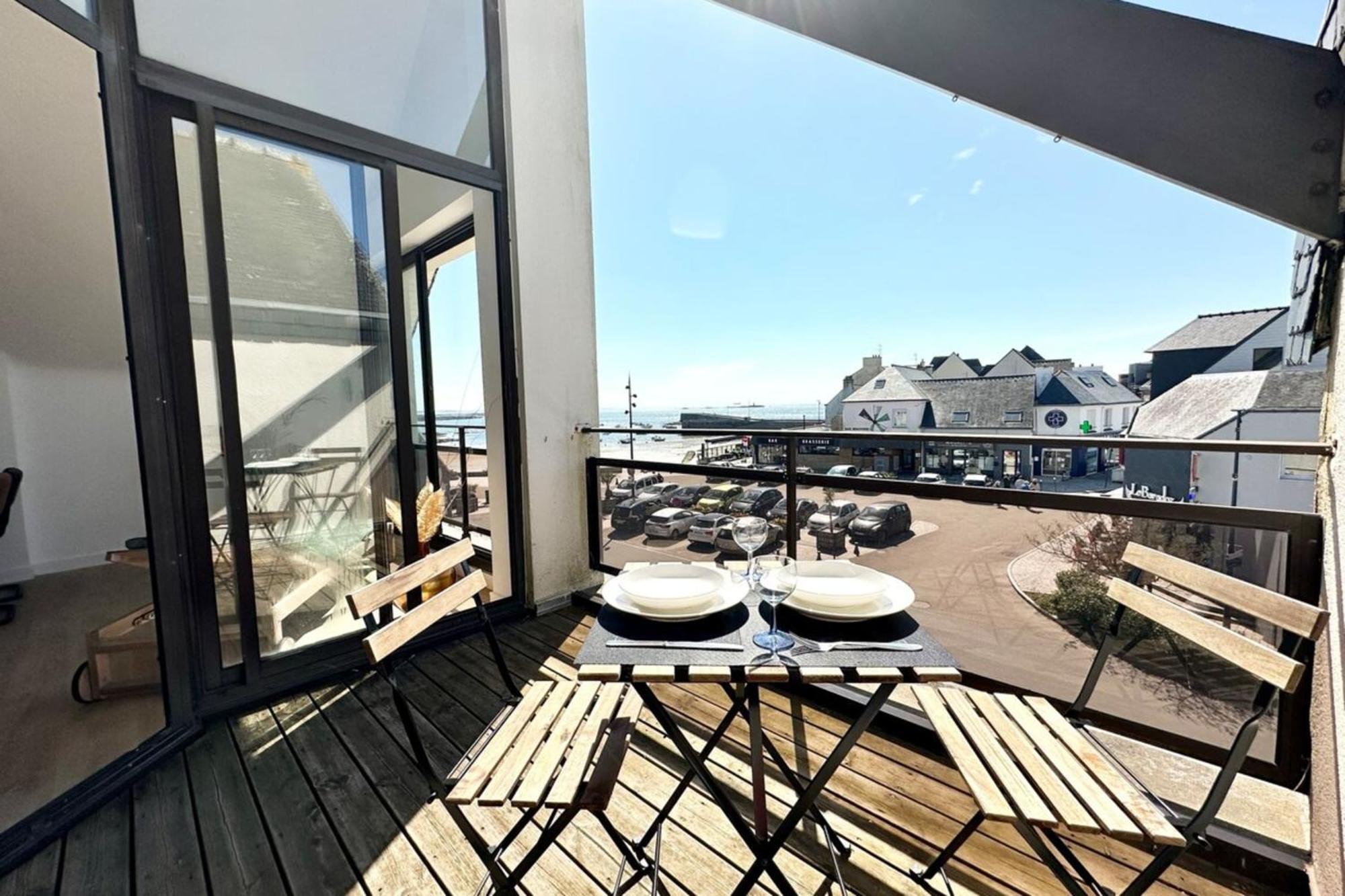 T2 Neuf Top Cocooning Terrasse - Face A La Mer Ploemeur Exterior foto